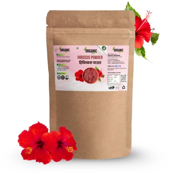 Organic Anand Hibiscus powder for hair growth (200 Grams) | Ideal for Hair pack,  Face pack, Eating, and Hibiscus tea | Gudhal Ka Phool Powder | 100% Pure and Natural, No Preservatives